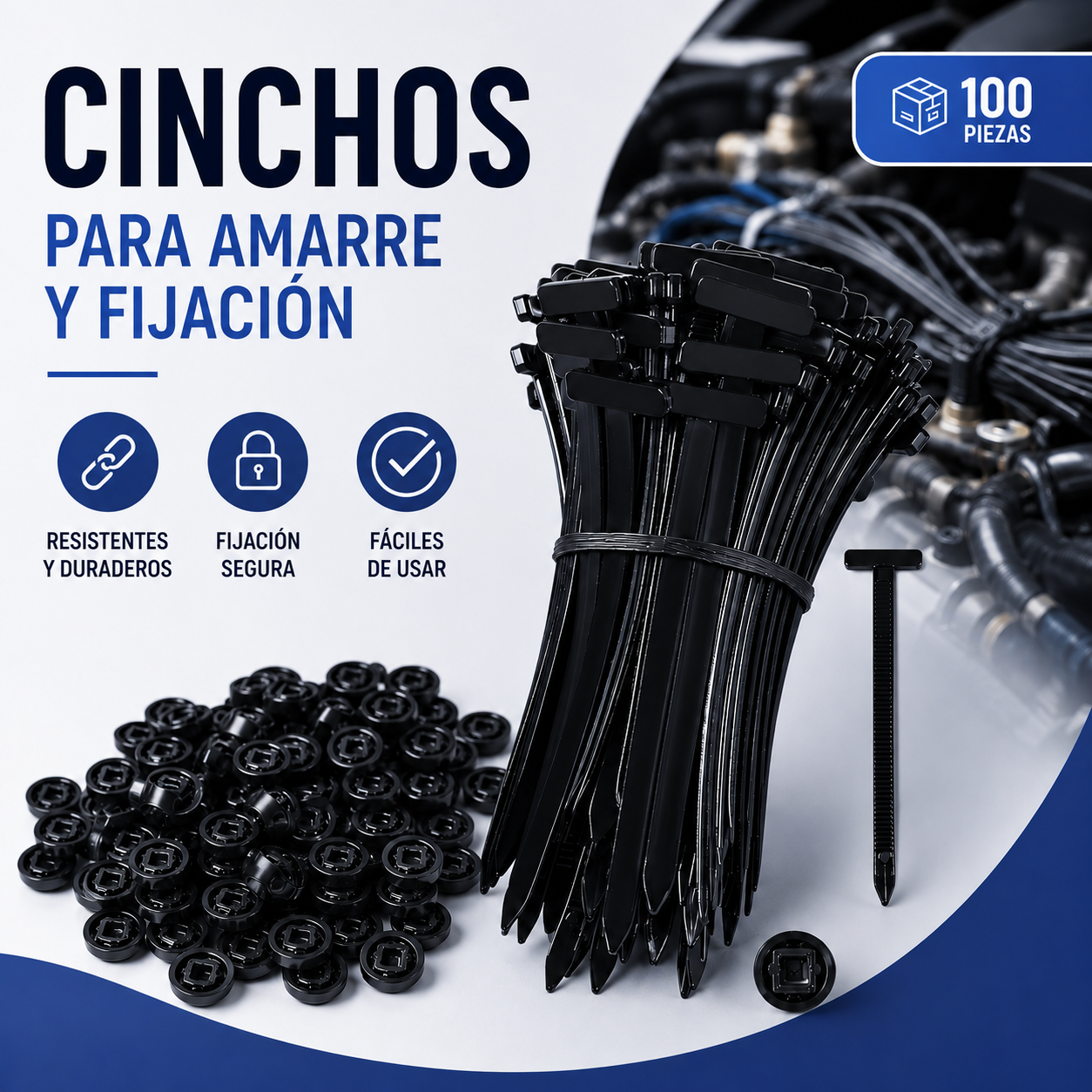 Cinchos Para Amarre y Fijación de Nylon