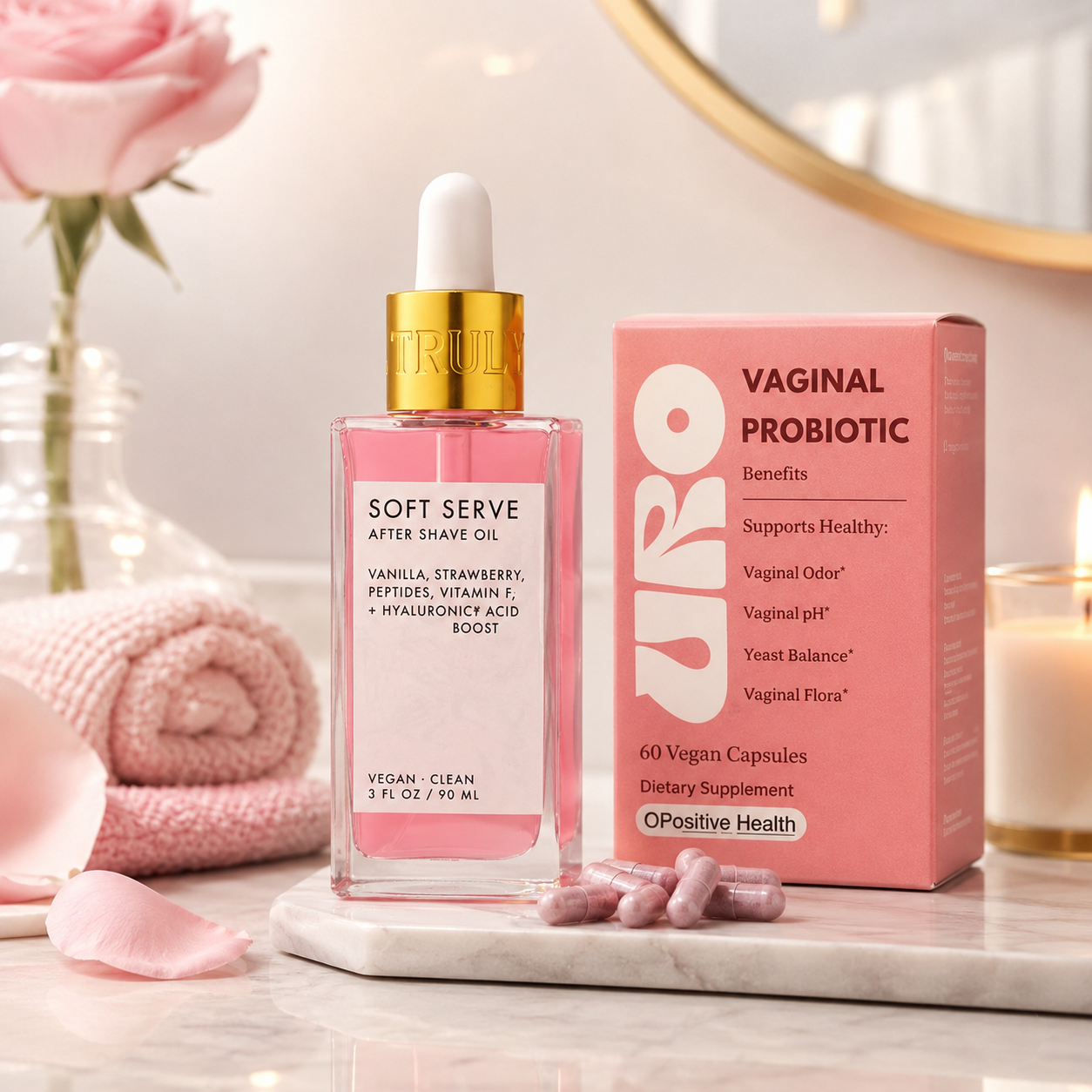 Combo Probióticos Vaginales & REGALO: Aceite Hidratante