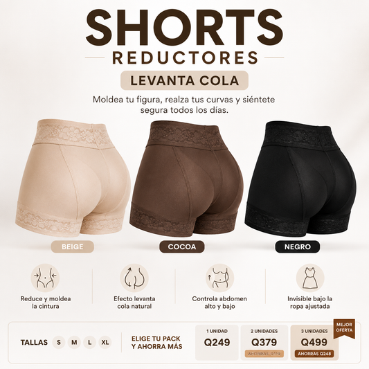 Short Levanta Cola 3x1